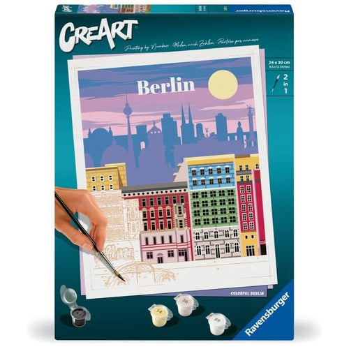 CreArt 24x30 cm Berlino, Adulto, Dipingi con i Numeri, 25521, Ravensburger