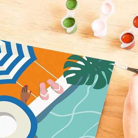 CreArt 24x30 cm Pool Time, Adulto, Pintar por números, 25523, Ravensburger