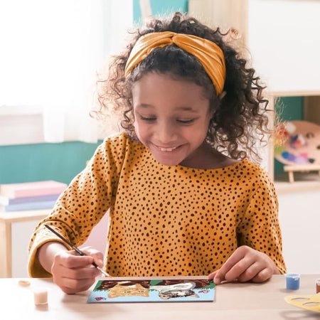 CreArt Kids 18x24cm, Dipingi con i numeri, Gattini e scarpe, Kit di pittura con i numeri, Età 7+, 25528, Ravensburger