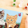 CreArt Kids 18 x 24 cm, Kit de pintura por números Gatitos y zapatos, A partir de 7 aos, 25528, Ravensburger