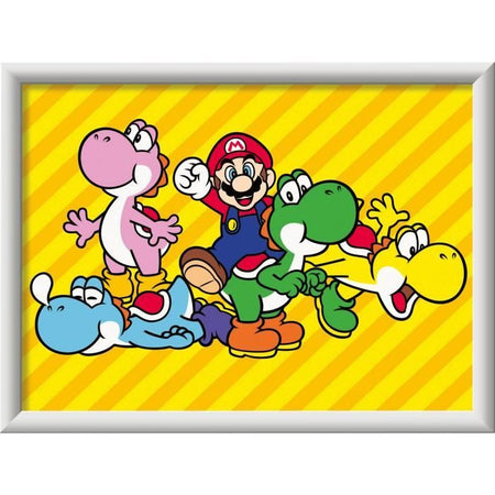 CreArt Kids 18x24cm Super Mario, Kit di pittura con i numeri, Numero d'arte, Età 7+, 25529, Ravensburger