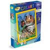 CreArt Kids 18x24cm Gato y su compaera la mariposa, Kit de pintura por números, Art Number, Edades 9, 25813, Ravensburger