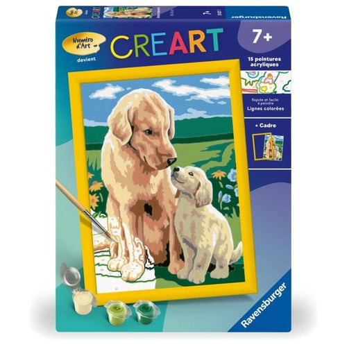 CreArt Kids - Amor maternal (18 x 24 cm), kit de pintura por números, Art Number, a partir de 7 aos, 25827, Ravensburger