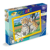 CreArt Kids 18x24cm Piccoli leopardi, Kit di pittura con i numeri, Età 9+, 25832, Ravensburger
