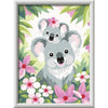 CreArt Kids 18x24cm Koala mamma e bambino, kit da dipingere con i numeri, numeri d'arte, età 9+, 25833, Ravensburger