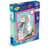 CreArt Kids - Kit de pintura por números Conejo y mariposa (18 x 24 cm), 25836, Ravensburger