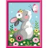 CreArt Kids - Kit de pintura por números Conejo y mariposa (18 x 24 cm), 25836, Ravensburger