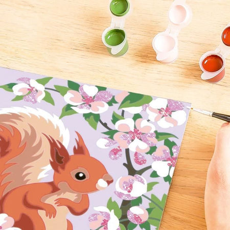 CreArt Kids - Ardilla en primavera (18 x 24 cm), kit para pintar por números, a partir de 9 aos, 25837, Ravensburger