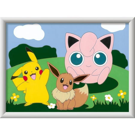 CreArt Kids 18x24cm Pokemon, Kit di pittura con i numeri, età 7+, 25839, Ravensburger