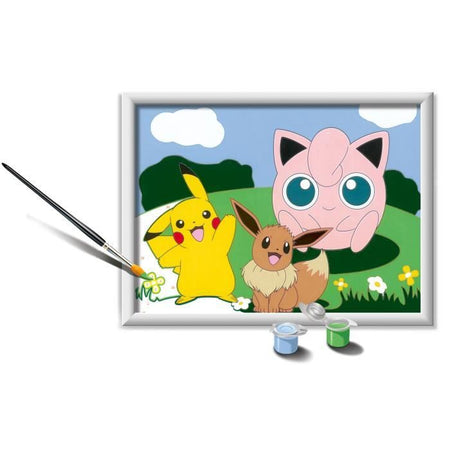 CreArt Kids 18x24cm Pokemon, Kit di pittura con i numeri, età 7+, 25839, Ravensburger