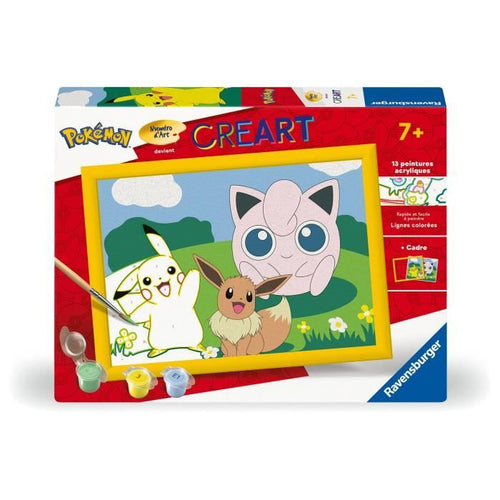 Kit de pintura por números CreArt Kids Pokémon de 18 x 24 cm, a partir de 7 aos, 25839, Ravensburger