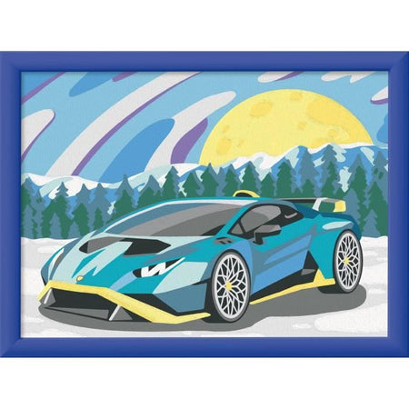 Kit de pintura por números CreArt Kids Lamborghini de 18 x 24 cm, Art Number, a partir de 7 aos, 25842, Ravensburger