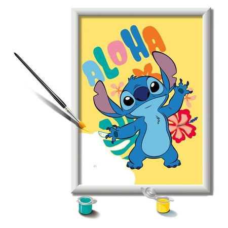 CreArt Kids 18x24cm Stitch, Kit di pittura con i numeri, dai 7 anni in su, 25844, Ravensburger