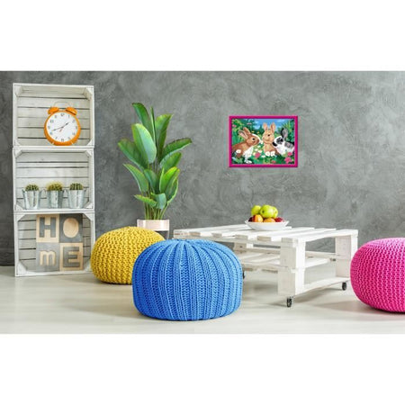 CreArt Kids 31x21cm Conigli nel prato, Kit di pittura con i numeri, età 9+, 25847, Ravensburger