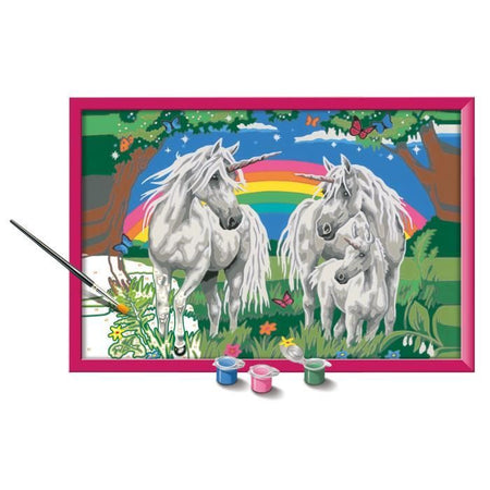 CreArt Kids 31x21cm Unicorn Land, Kit di pittura con i numeri, Numero d'arte, Età 9+, 25849, Ravensburger