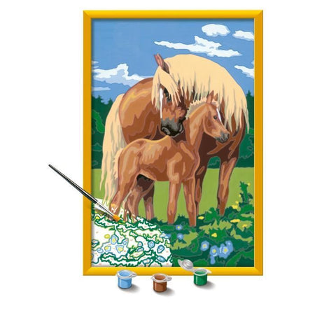 CreArt Kids - Caballos orgullosos (31 x 21 cm), kit de pintura por números, 7 aos en adelante, 25850, Ravensburger