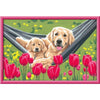 CreArt Kids 31x21cm Labrador e Tulipani, Kit Dipingi con i Numeri, Età 7+, 25852, Ravensburger