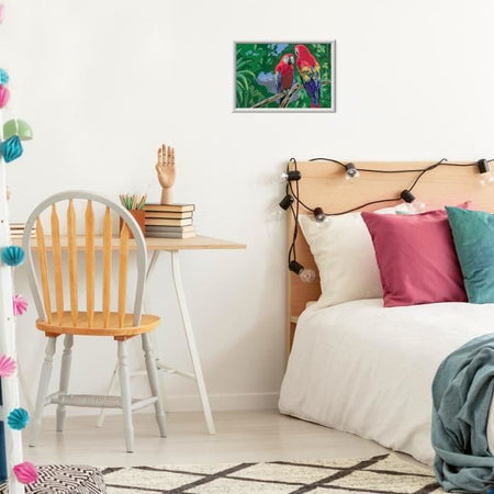 CreArt Kids 31x21cm Pappagalli, Kit di pittura con i numeri, dai 7 anni in su, 25854, Ravensburger