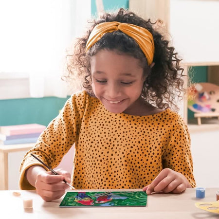 CreArt Kids 31x21cm Pappagalli, Kit di pittura con i numeri, dai 7 anni in su, 25854, Ravensburger