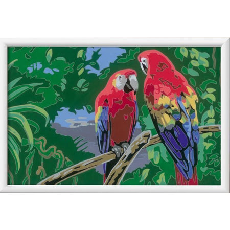 CreArt Kids 31x21cm Pappagalli, Kit di pittura con i numeri, dai 7 anni in su, 25854, Ravensburger