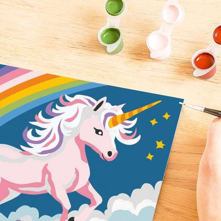 Kit de pintura por números CreArt Kids Unicornio neón de 18 x 24 cm, a partir de 7 aos, 25904, Ravensburger