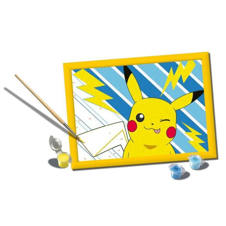 Kit de pintura por números CreArt Kids Pikachu Lightning Bolt (18 x 24 cm), a partir de 7 aos, 25905, Ravensburger