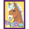 CreArt Kids 18x24cm Flowery Horse, Kit di pittura con i numeri, Numero d'arte, Età 7+, 25906, Ravensburger