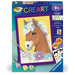 CreArt Kids 18x24cm Flowery Horse, Kit di pittura con i numeri, Numero d'arte, Età 7+, 25906, Ravensburger