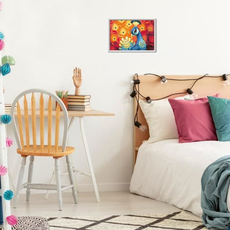 CreArt Kids 31x21cm Pavone, Kit di pittura con i numeri, dai 9 anni in su, 25907, Ravensburger