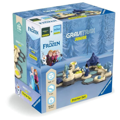 Ravensburger-Gravitrax Junior Starter Set Frozen-Gioco di costruzioni STEM-Circuiti di biglie-71 pezzi-Età 3 anni-73385