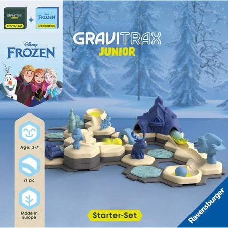 Ravensburger-Gravitrax Junior Starter Set Frozen-Gioco di costruzioni STEM-Circuiti di biglie-71 pezzi-Età 3 anni-73385