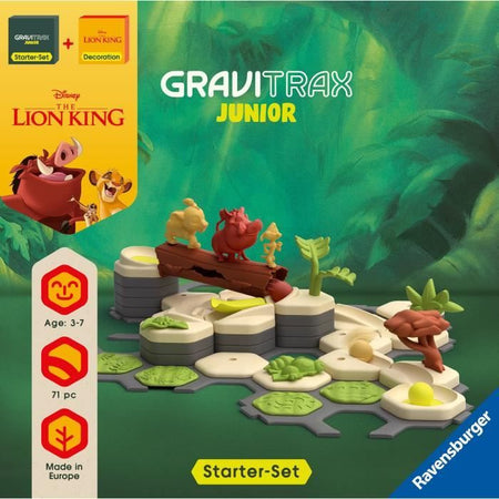 Gravitrax Junior Starter Set Il Re Leone, Circuiti in marmo, 71 pezzi, 3 anni, 73437, Ravensburger