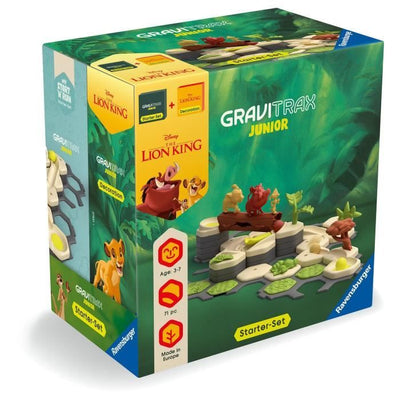 Gravitrax Junior Starter Set Il Re Leone, Circuiti in marmo, 71 pezzi, 3 anni, 73437, Ravensburger