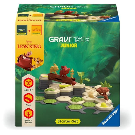 Gravitrax Junior Starter Set Il Re Leone, Circuiti in marmo, 71 pezzi, 3 anni, 73437, Ravensburger