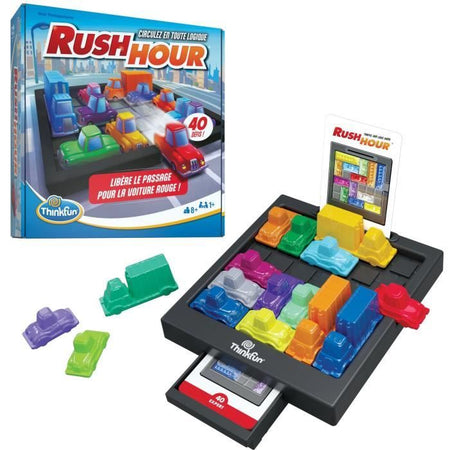 ThinkFun Rush Hou- Gioco di logica-Puzzle-Ingorgo stradale-40 sfide 4 livello-1 Giocatore o più di 8 anni-Ravensburger-Misto-6600