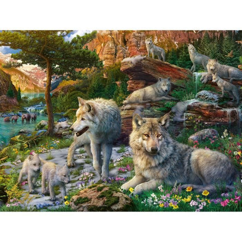 Puzzle da 1500 pezzi Lupi in primavera, Adulti e bambini dai 14 anni, Puzzle di alta qualità 80x60 cm, 12000719, Ravensburger