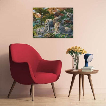 Puzzle da 1500 pezzi Lupi in primavera, Adulti e bambini dai 14 anni, Puzzle di alta qualità 80x60 cm, 12000719, Ravensburger