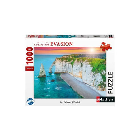 Nathan-Puzzle 1000p-Le scogliere di Etretat-Adulti e bambini dai 14 anni-Puzzle di qualità superiore-Si adatta perfettamente-12000920