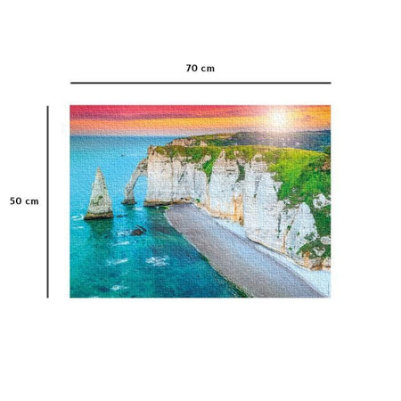 Nathan-Puzzle 1000p-Le scogliere di Etretat-Adulti e bambini dai 14 anni-Puzzle di qualità superiore-Si adatta perfettamente-12000920
