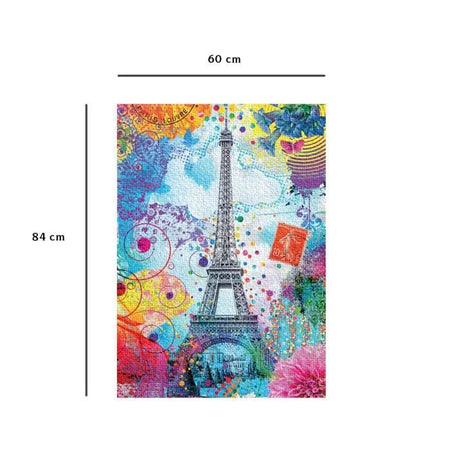 Nathan-Puzzle 1500 pezzi-Torre Eiffel multicolore/Lars Stewart-Adulti e bambini dai 14 anni-Puzzle di qualità Premium-12000950