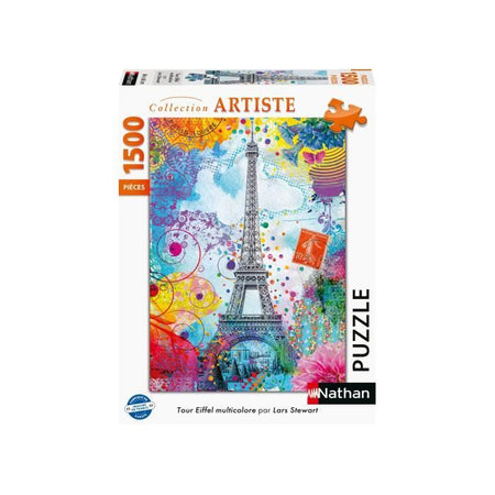 Nathan-Puzzle 1500 pezzi-Torre Eiffel multicolore/Lars Stewart-Adulti e bambini dai 14 anni-Puzzle di qualità Premium-12000950