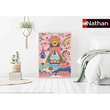 Puzzle da 1000 pezzi stile Hippie / Cha Cha Pop, età 14 anni, puzzle di qualità premium, collezione Artist, 12001443, Nathan