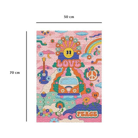 Puzzle da 1000 pezzi stile Hippie / Cha Cha Pop, età 14 anni, puzzle di qualità premium, collezione Artist, 12001443, Nathan