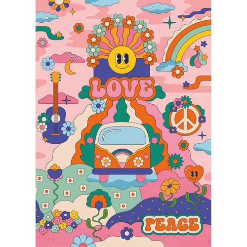 Puzzle da 1000 pezzi stile Hippie / Cha Cha Pop, età 14 anni, puzzle di qualità premium, collezione Artist, 12001443, Nathan