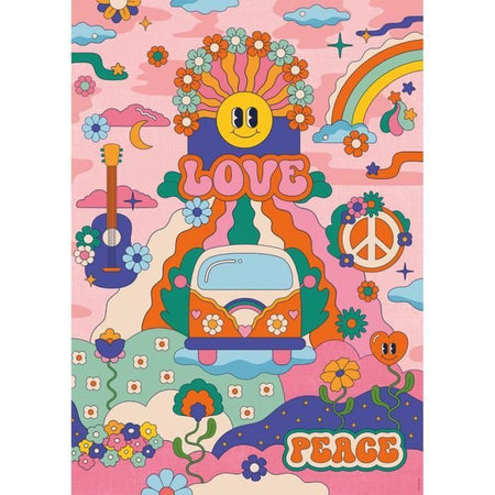Puzzle da 1000 pezzi stile Hippie / Cha Cha Pop, età 14 anni, puzzle di qualità premium, collezione Artist, 12001443, Nathan