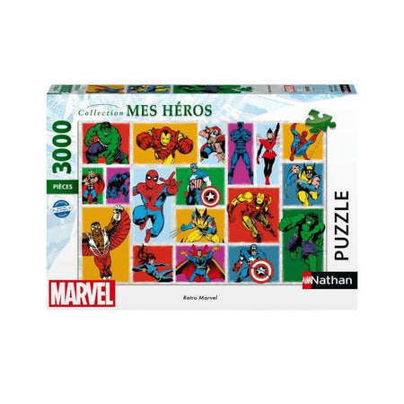 Puzzle retrò Marvel da 3000 pezzi, per adulti e bambini dai 14 anni, puzzle di qualità premium, collezione My Heroes, 12001549, Nathan