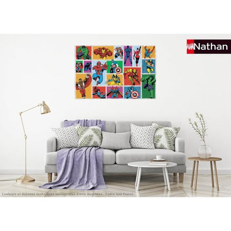 Puzzle retrò Marvel da 3000 pezzi, per adulti e bambini dai 14 anni, puzzle di qualità premium, collezione My Heroes, 12001549, Nathan