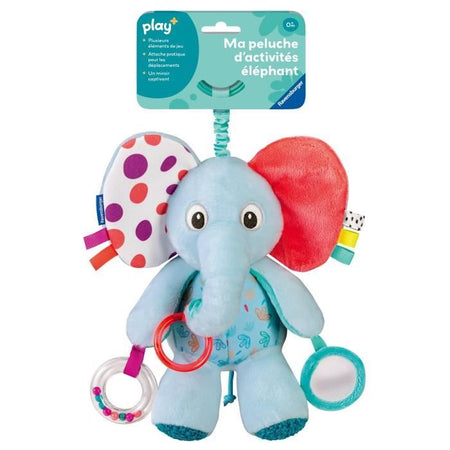 Ravensburger -PLAY + - Peluche attività il mio elefante - Dalla nascita - Versione francese - 34005