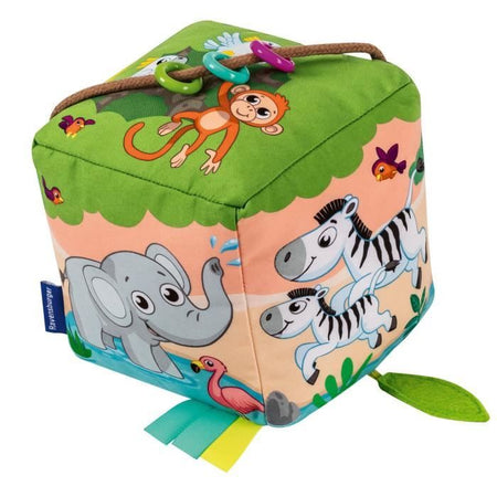 Ravensburger -PLAY + - Il mio cubo di attività sonore degli animali selvatici - A partire da 6 mesi - Versione francese - 34009