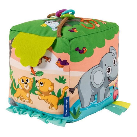 Ravensburger -PLAY + - Il mio cubo di attività sonore degli animali selvatici - A partire da 6 mesi - Versione francese - 34009